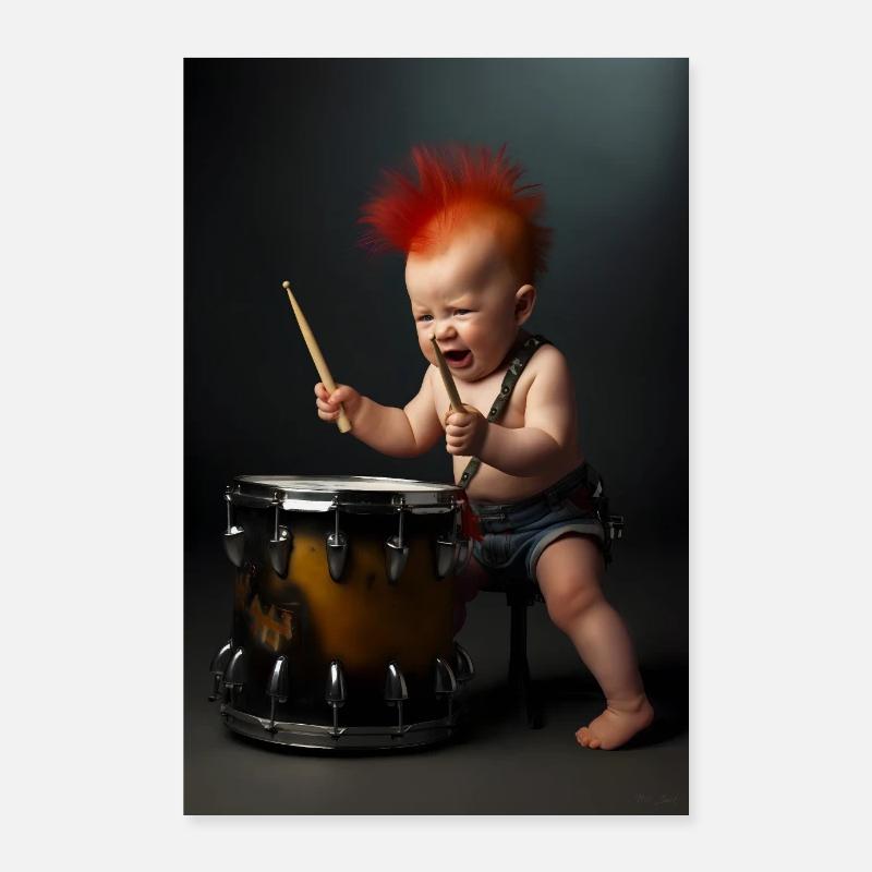 Tambour Bébé Poster 60 x 90 cm