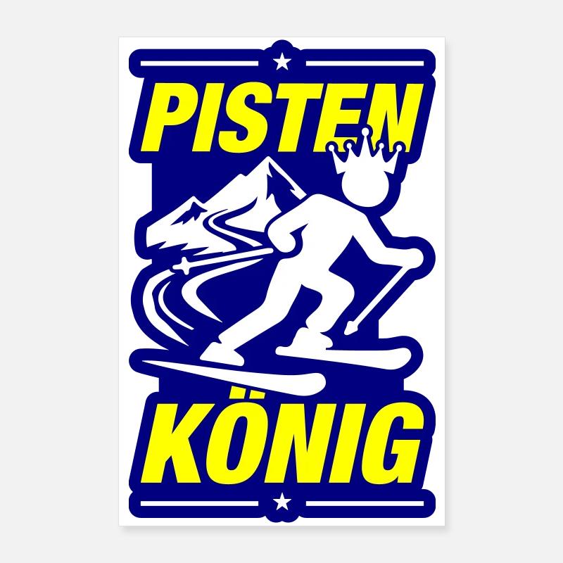Pistes de ski de König Poster 60 x 90 cm