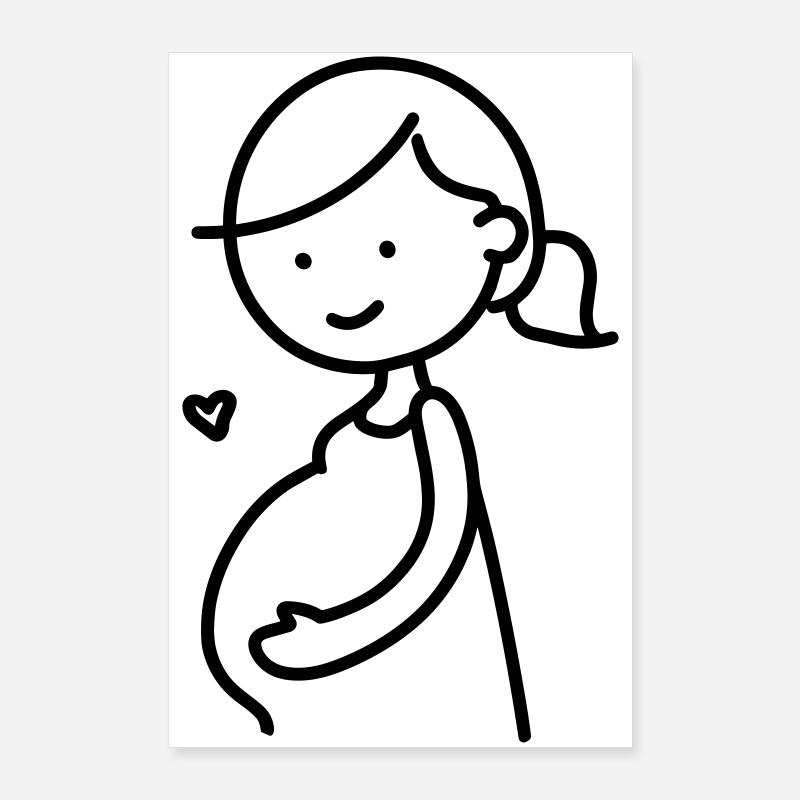 femme enceinte Poster 60 x 90 cm