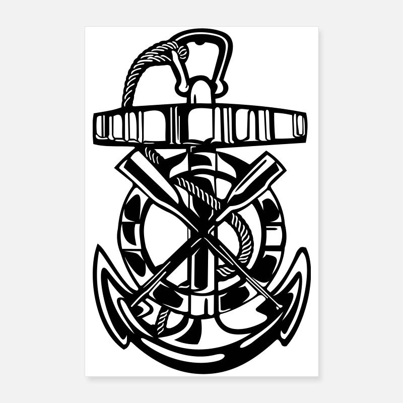 Anker, Maritimes, Rettungsring Poster 60x90 cm
