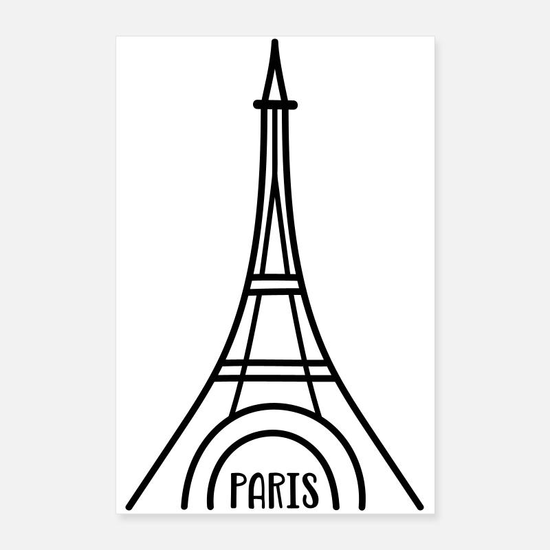Paris mit Eiffelturm Poster 60x90 cm
