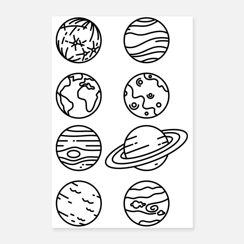 Solar System Planets – Solar System Space Poster 24" x 35" (60x90 cm)