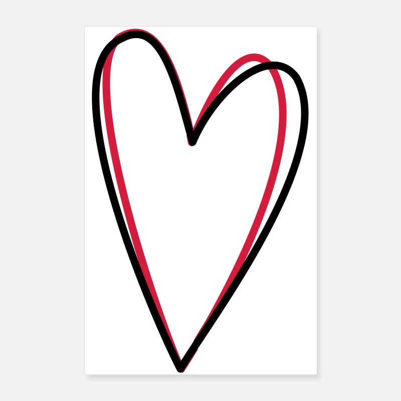 Heart love friendship symbol gift idea Poster 24" x 35" (60x90 cm)