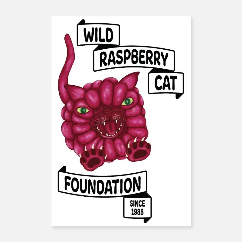 Raspberry le chat Poster 60 x 90 cm