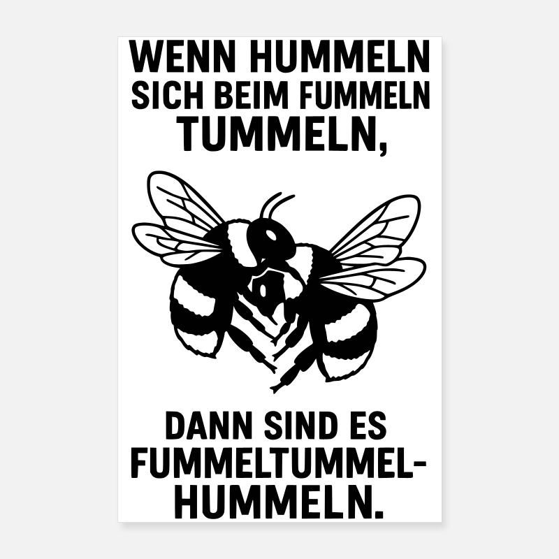 Fummel Tummel Hummeln Poster 60x90 cm