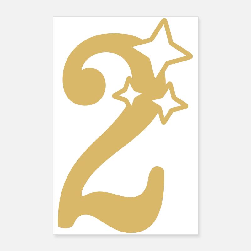 Étoile du 2e anniversaire Poster 60 x 90 cm