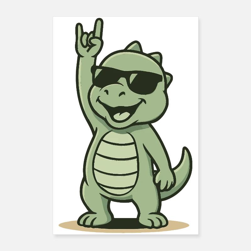 Dino rocks! Poster 24" x 35" (60x90 cm)