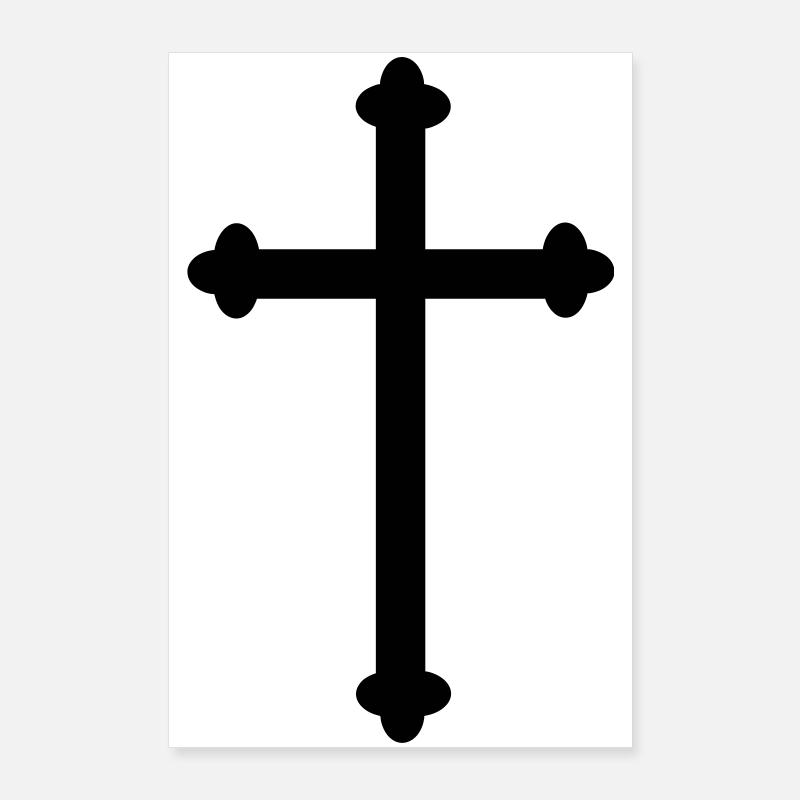 Kreuz als Schattenbild Poster 60x90 cm