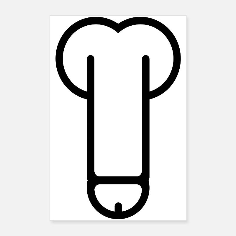 thick - Poster 24" x 35" (60x90 cm) - white