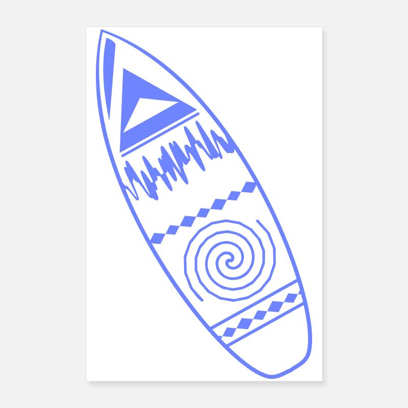 Motif de planche de surf Poster 60 x 90 cm