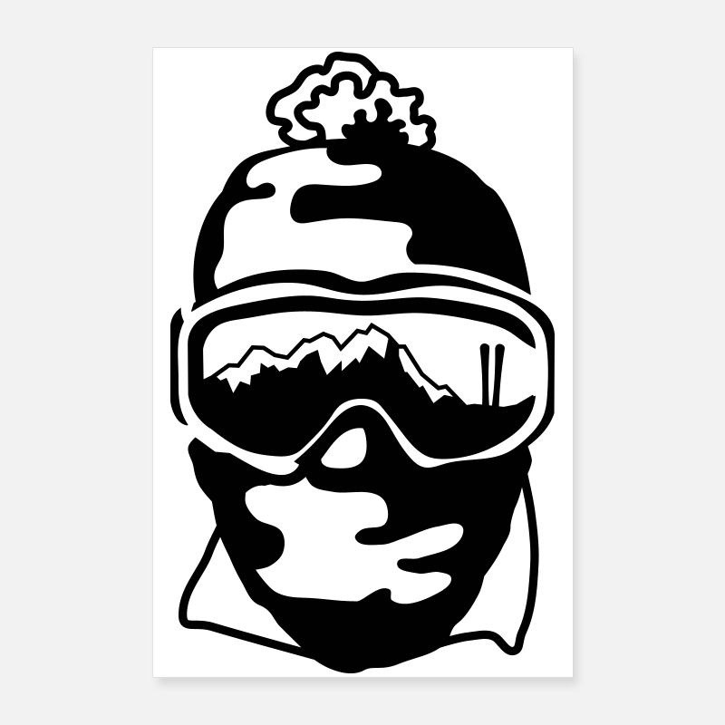 Skibrille Poster 60x90 cm