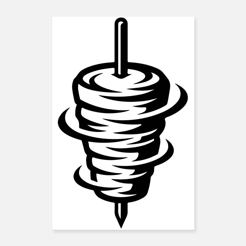 Brochette de doner kebab Poster 60 x 90 cm
