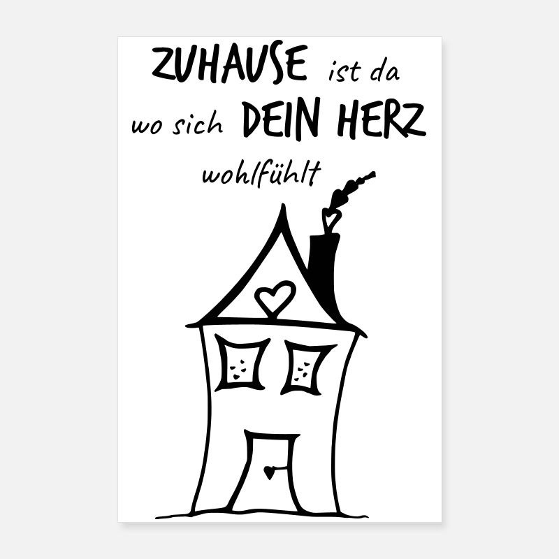 HERZensHÄUSCHEN - Das Original par heavenlygoods Poster 60 x 90 cm