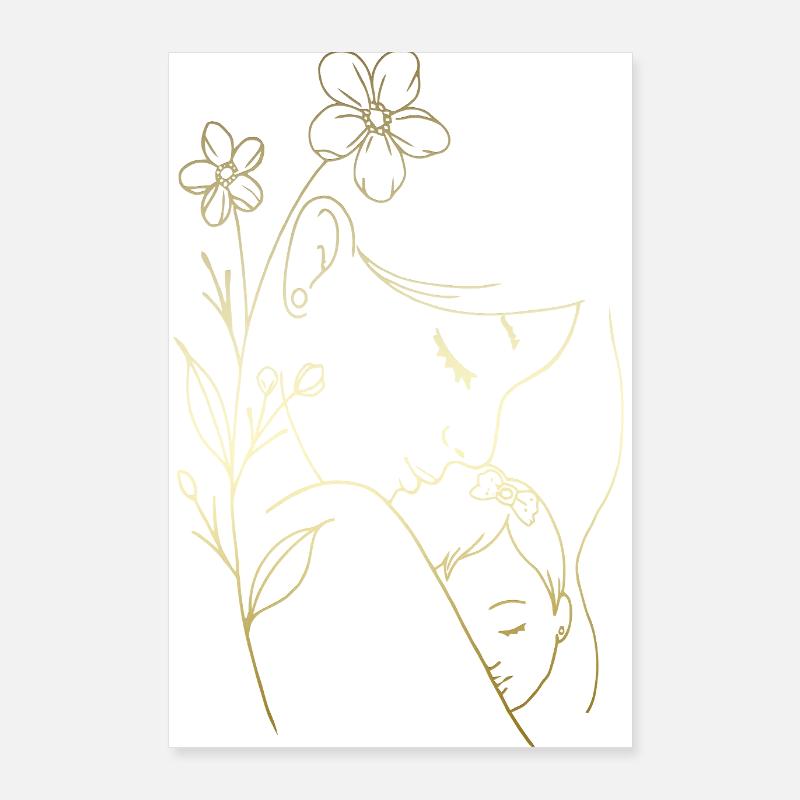 maman t’aime maman Fleurs Femmes Saint Valentin Poster 60 x 90 cm