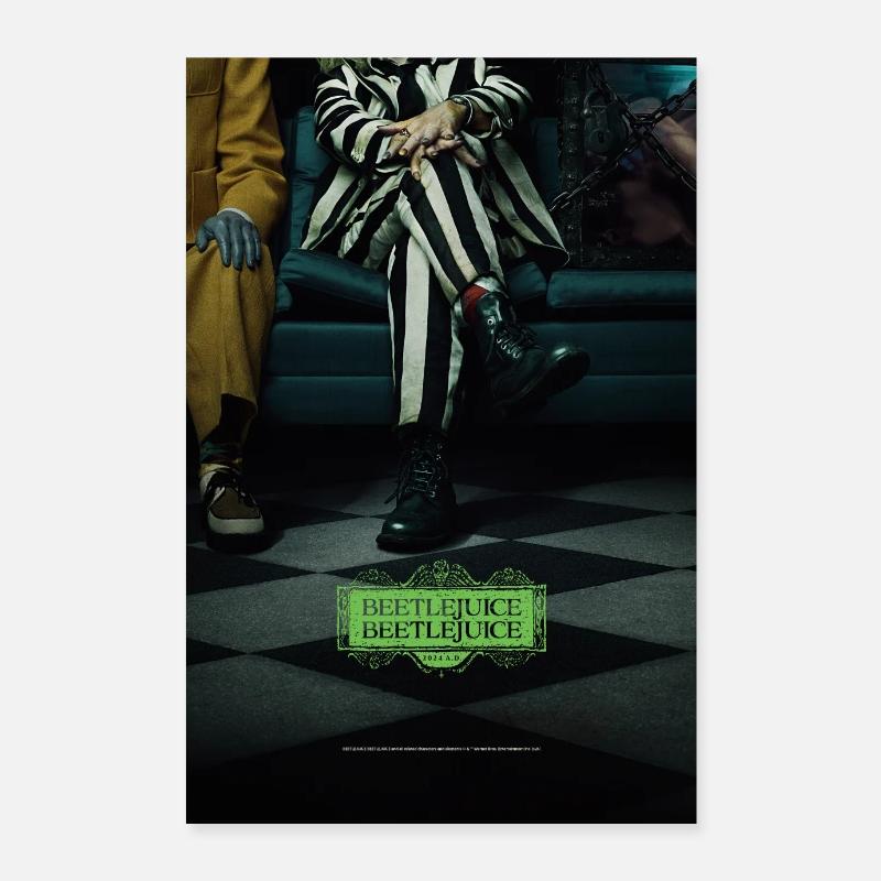 Beetlejuice 2 Betelgeuse Avec Costume Rayé Poster 60 x 90 cm