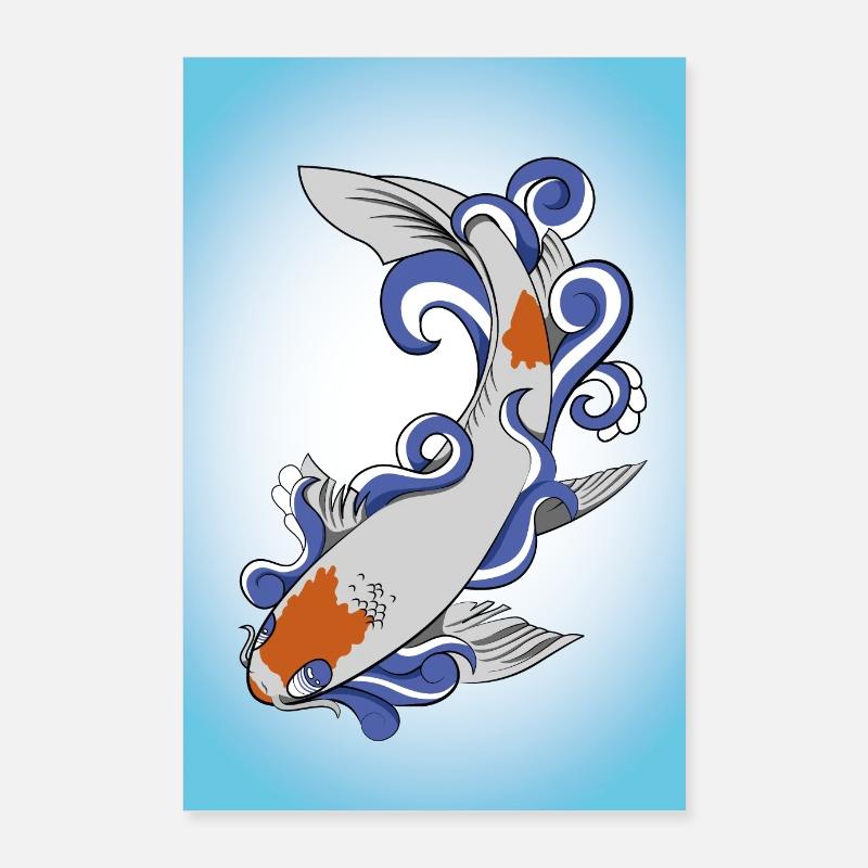 traditioneller Koi Poster 60x90 cm