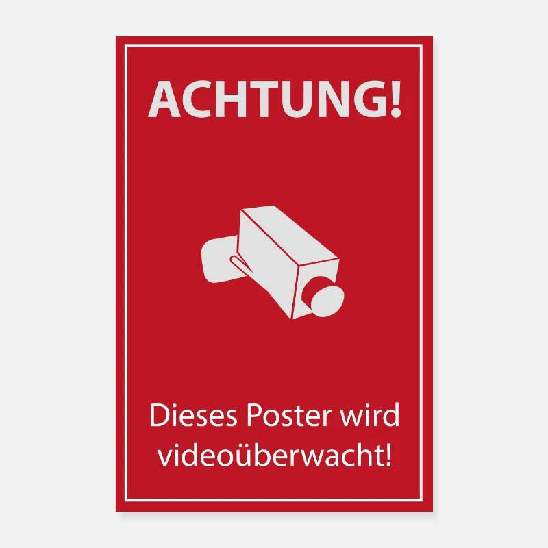 Videoüberwacht Poster 60x90 cm