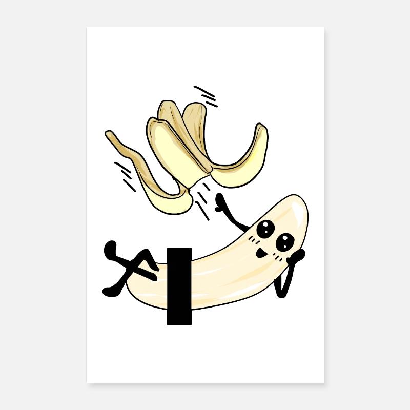 Striptease Banan bananenschale versaut Geschenk Poster 60x90 cm
