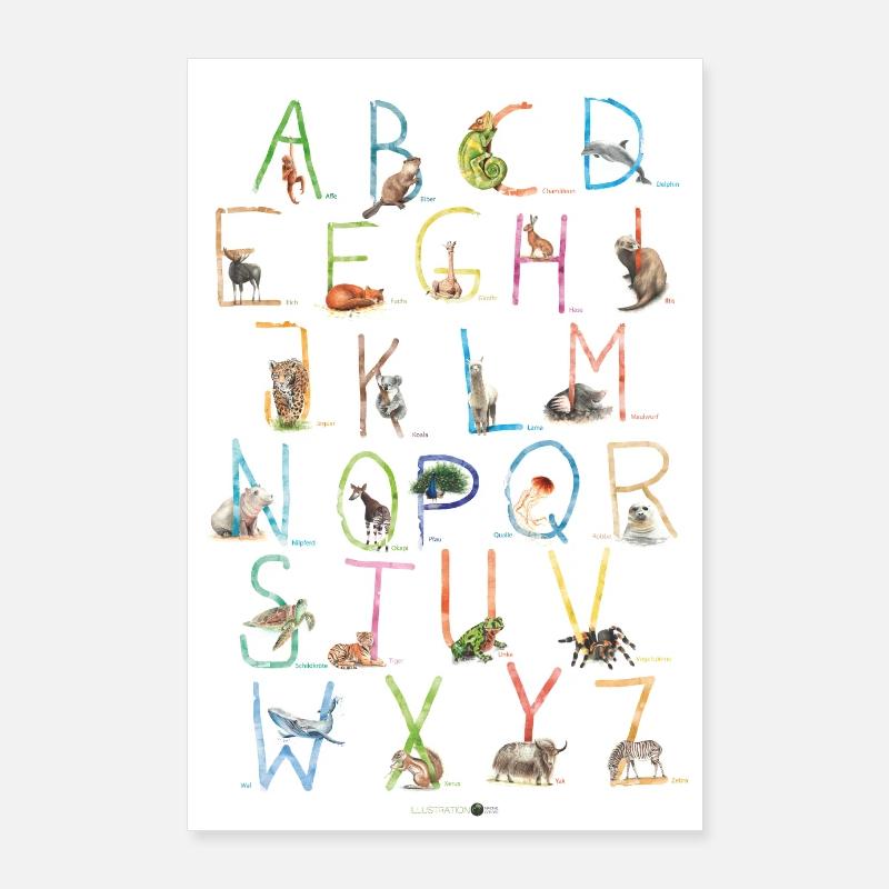 Animaux ABC Poster 60 x 90 cm