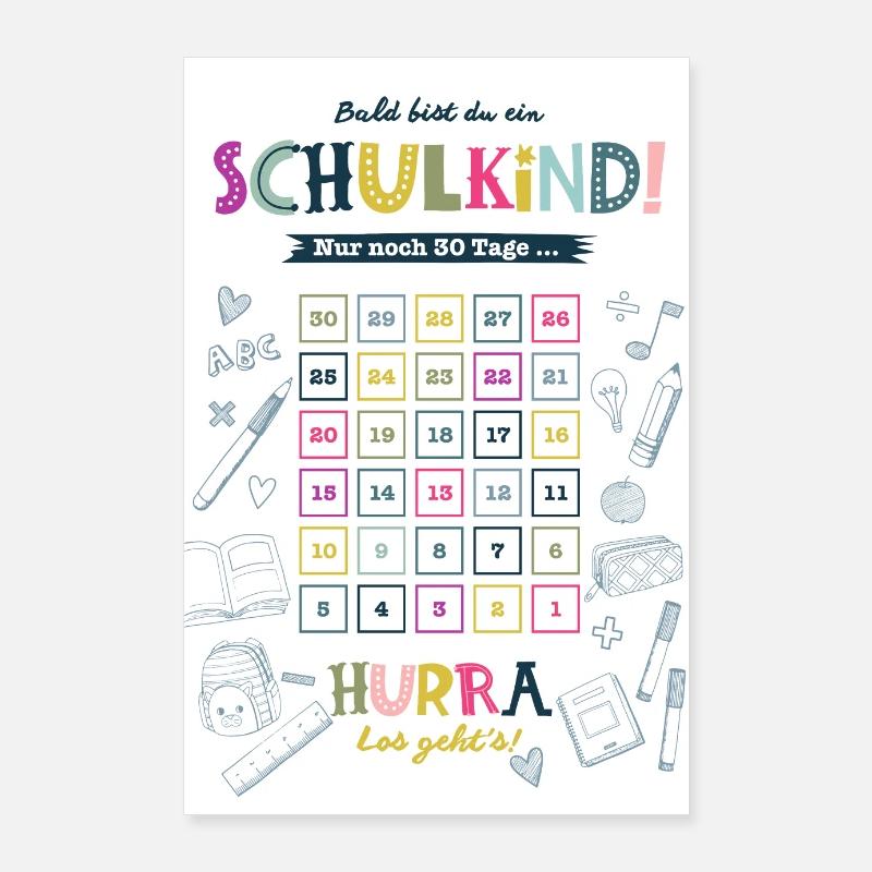 Countdown Schulkind Poster 60x90 cm