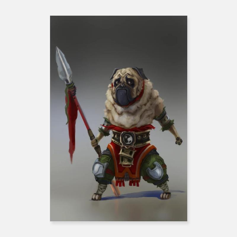 Mops Pug Poster 60x90 cm