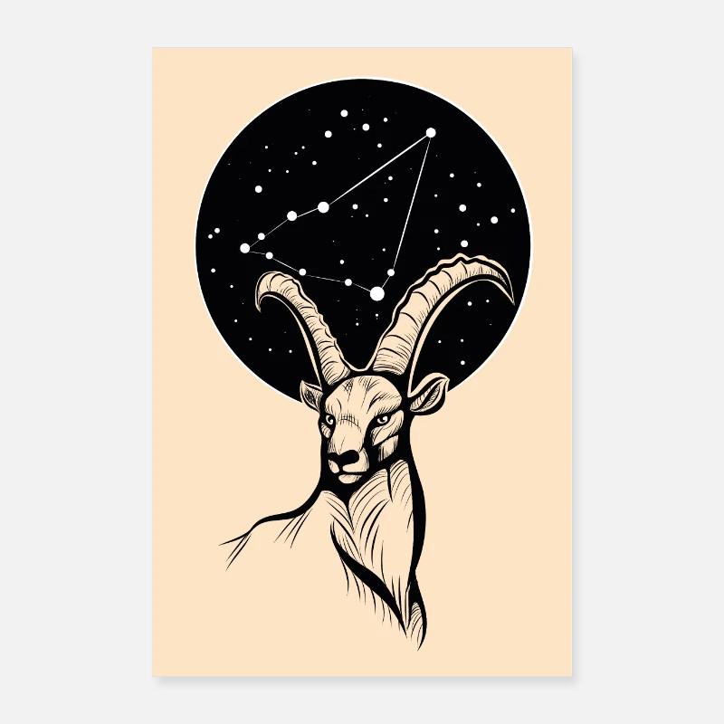 Sternzeichen Steinbock Poster 60x90 cm