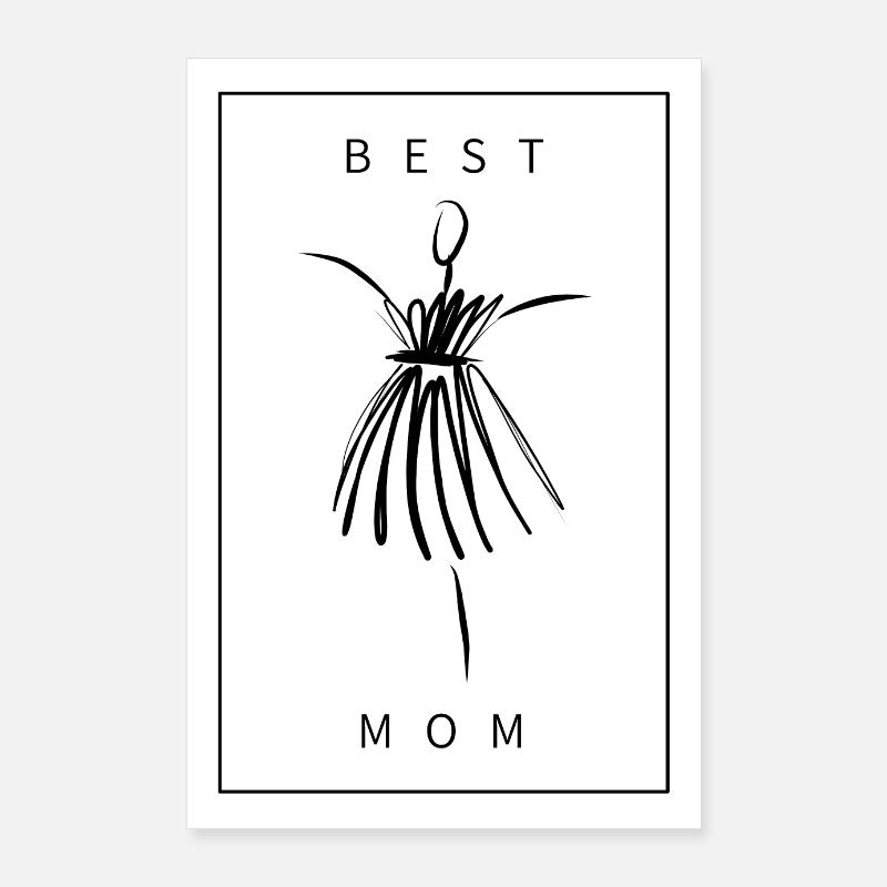 Best Mom Muttertag Geburtstag Geschenk Poster 60x90 cm