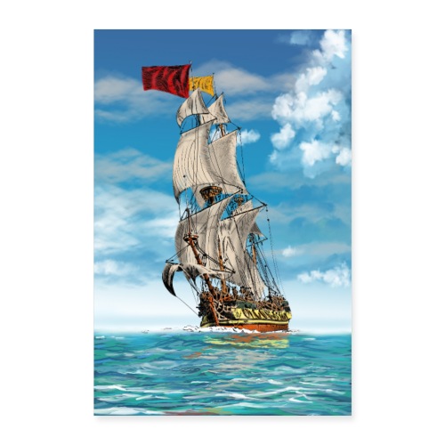 Segelschiff - Poster 60x90 cm