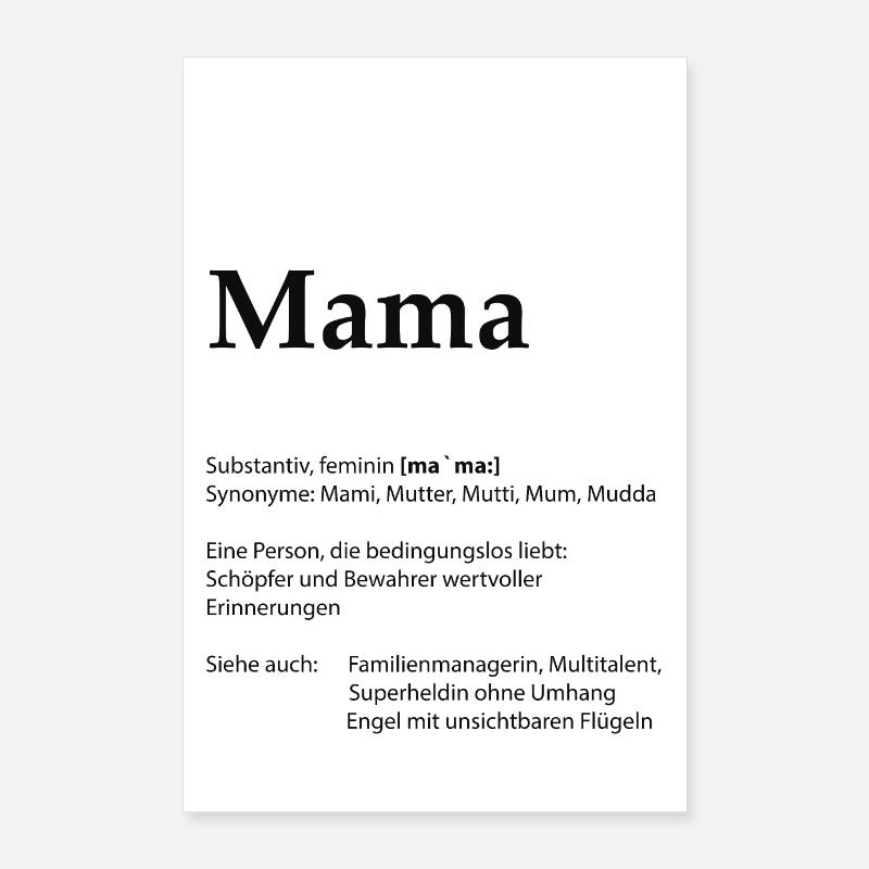 Mama Bedeutung Poster 60x90 cm