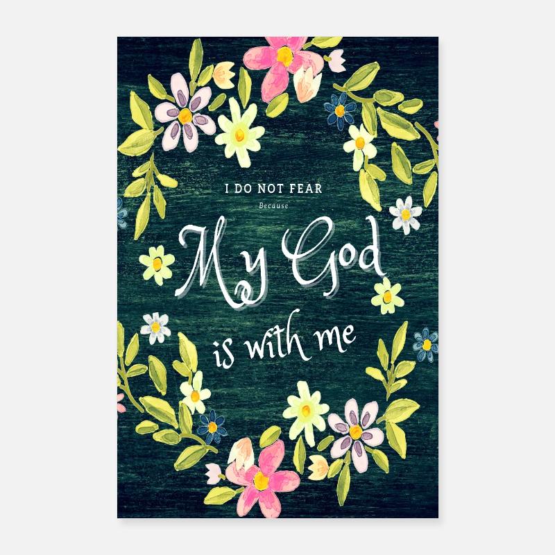 Christian Poster Proverbs I'm Not Afraid Poster 24" x 35" (60x90 cm)