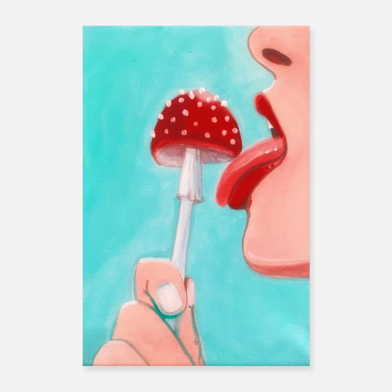 Pop Art aux champignons Poster 60 x 90 cm