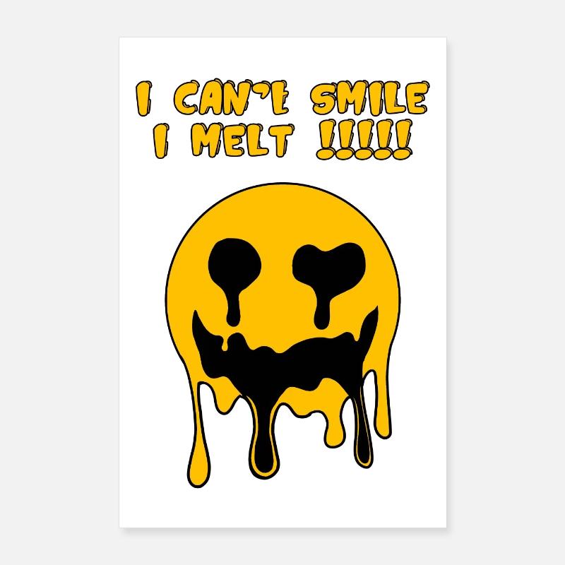 Smiling face that melts Poster 24" x 35" (60x90 cm)