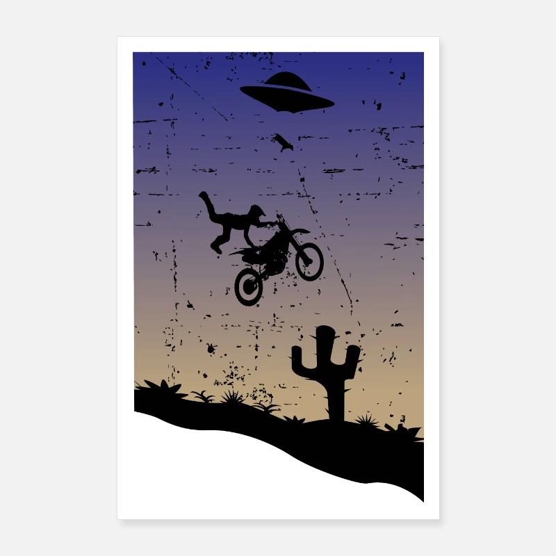 Cascade de motocross Poster 60 x 90 cm