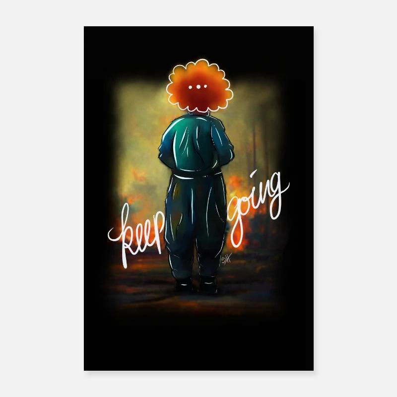 Lonely Clown - Keep going Poster 24" x 35" (60x90 cm)