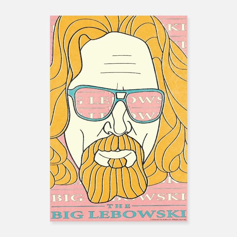 Big Lebowski - Koleś - Plakat o wymiarach 60x90 cm - biały