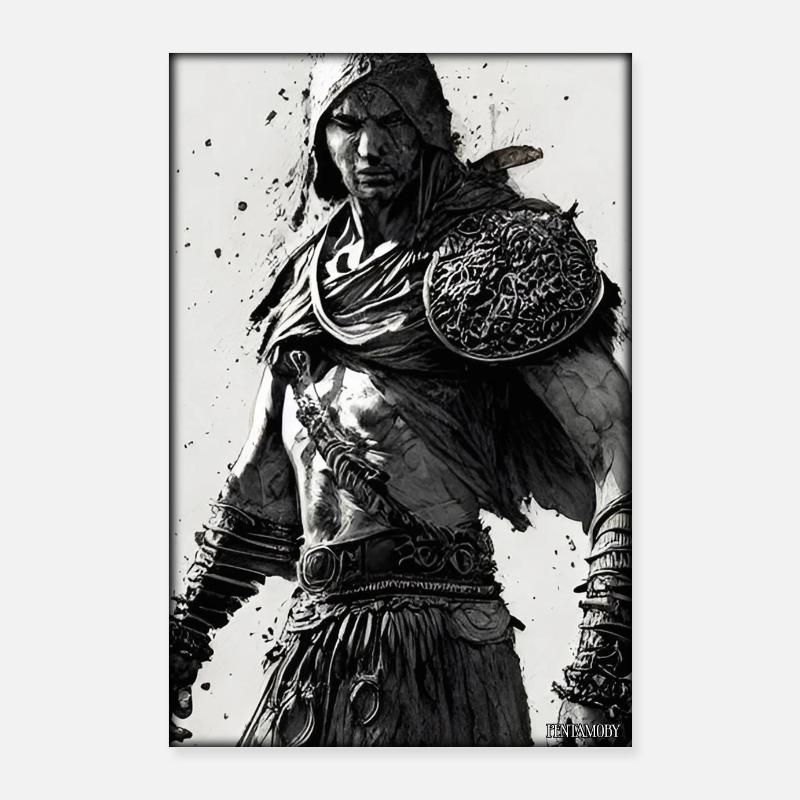 Warrior Sword Vintage Black White 1 Poster 24" x 35" (60x90 cm)