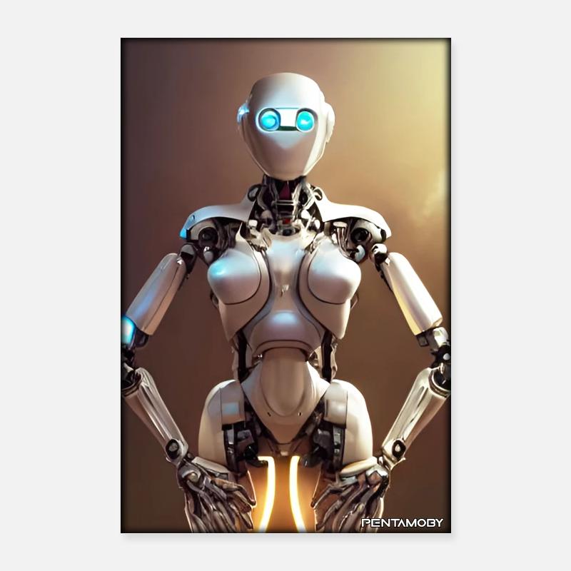 Robot Future Science Sci-Fi Machine Poster 24" x 35" (60x90 cm)