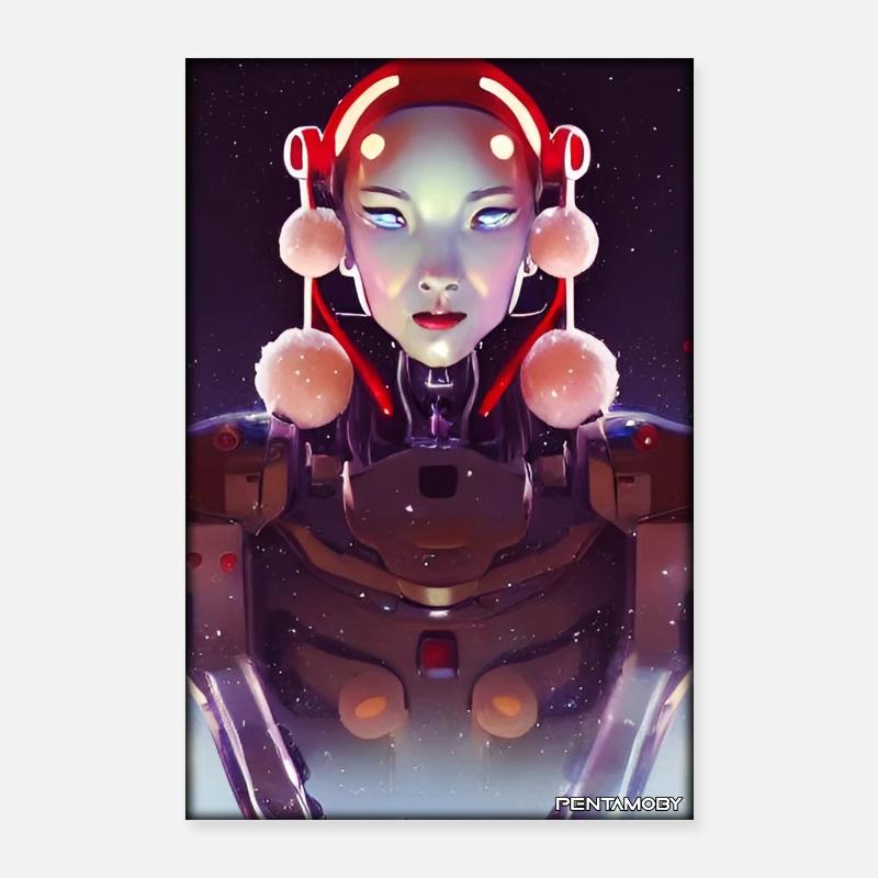 Robots Noël Future Technology Science Poster 60 x 90 cm