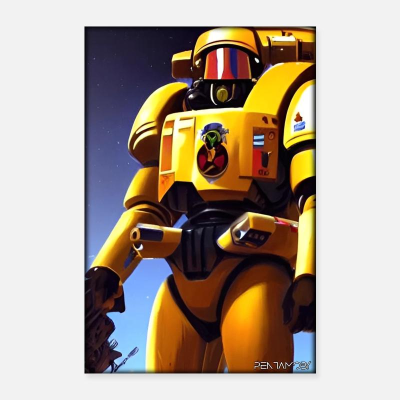 Kampfbot Robot Super Soldat Machine Guerrier Poster 60 x 90 cm