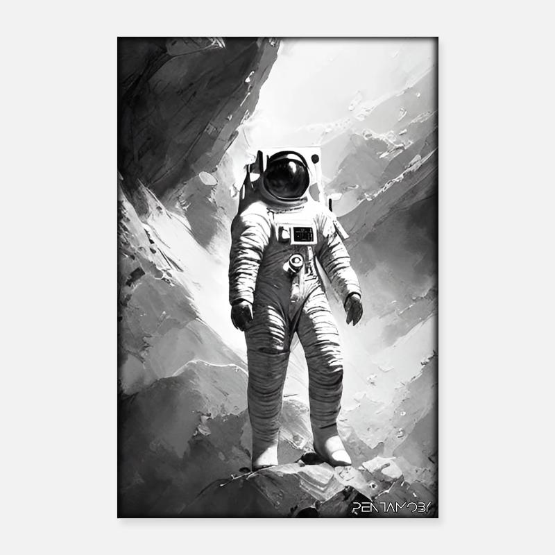 Astronaut Zukunft Sci-Fi Technik Poster 60x90 cm