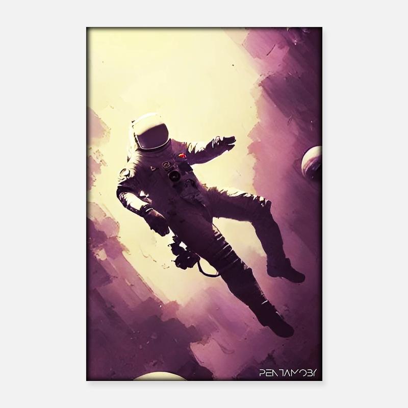 Astronaut Future Sci-Fi Technology Poster 24" x 35" (60x90 cm)
