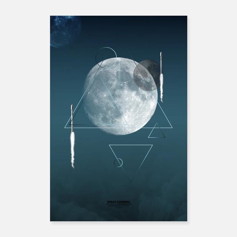 Coins de l’espace - Poster 60 x 90 cm - blanc