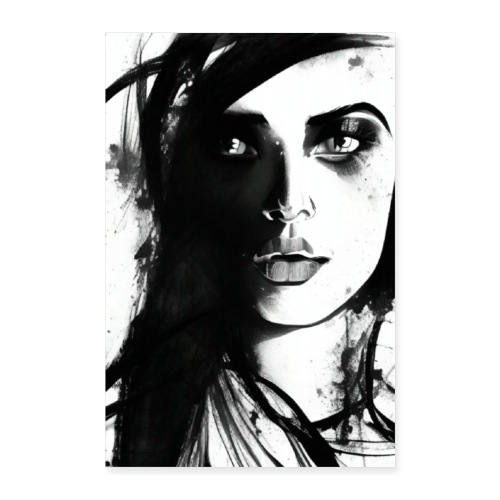 SIIKALINE CANVAS FEMALE FACE - Poster 60x90 cm