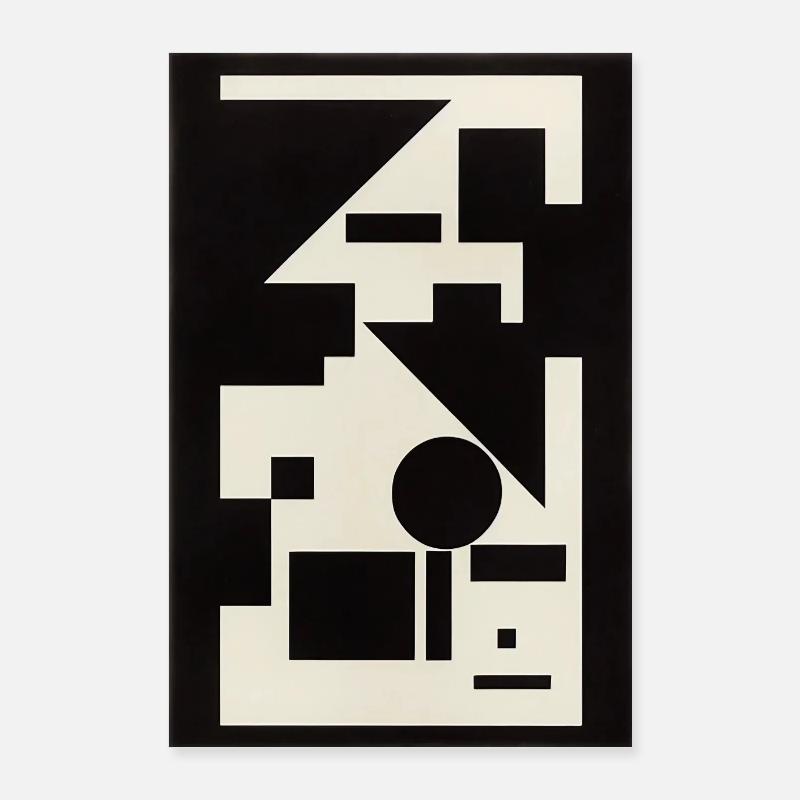 Minimal graphic abstrait Poster 60 x 90 cm