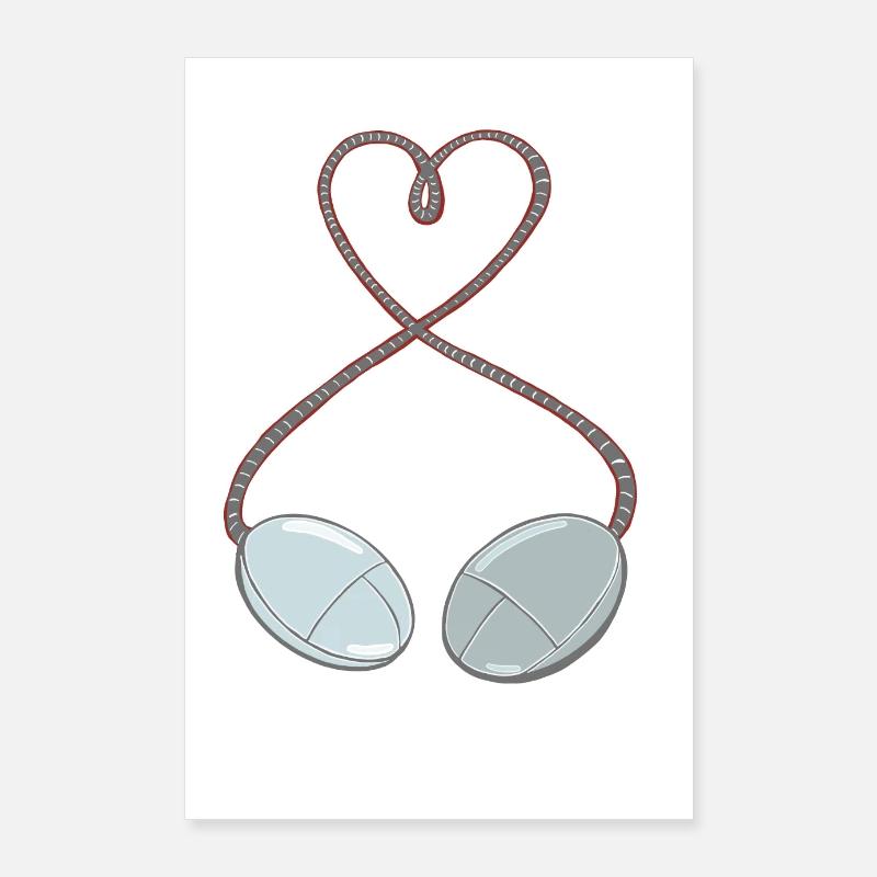 PC - Souris - Jeux - Souris d’ordinateur Poster 60 x 90 cm