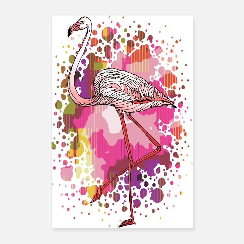 Flamingo-Vogel Poster 60x90 cm