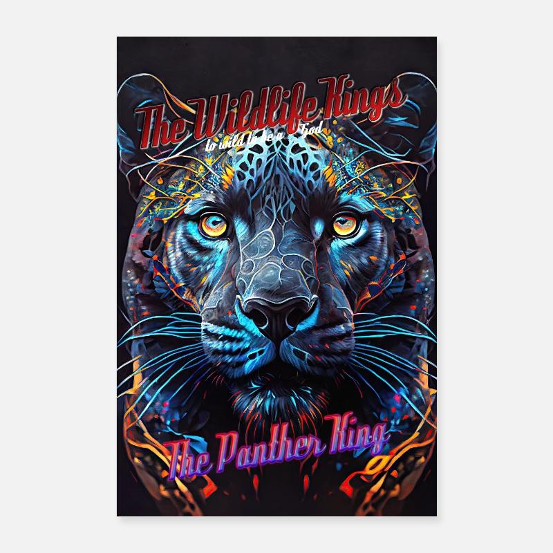 Les Rois de la faune - Le Roi Panthère Poster 60 x 90 cm