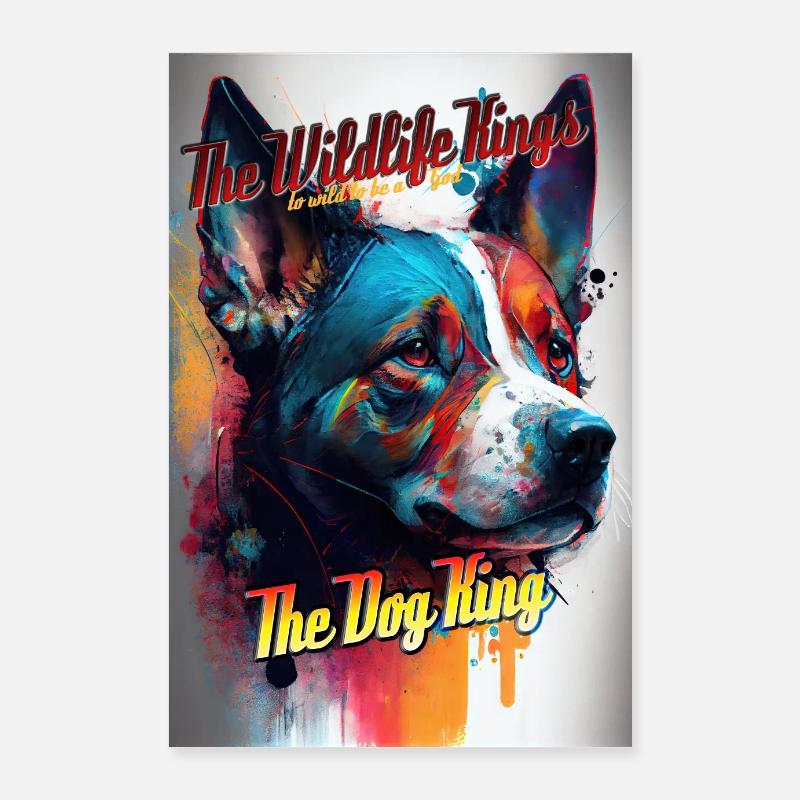 Les rois de la faune - Le roi chien Poster 60 x 90 cm