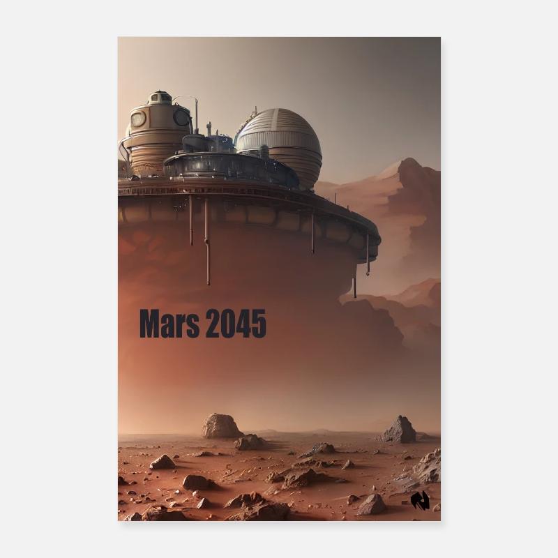 Poster SF Mars - Poster 60 x 90 cm - blanc