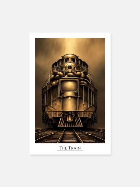 The Train - Poster 60x90 cm - Weiß